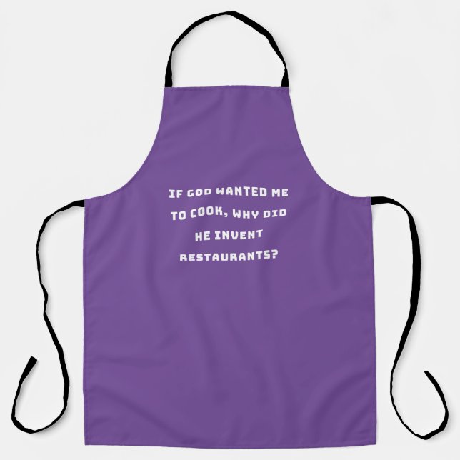 Funny Housewife Quote, I Hate Cooking Funny Apron (Front)