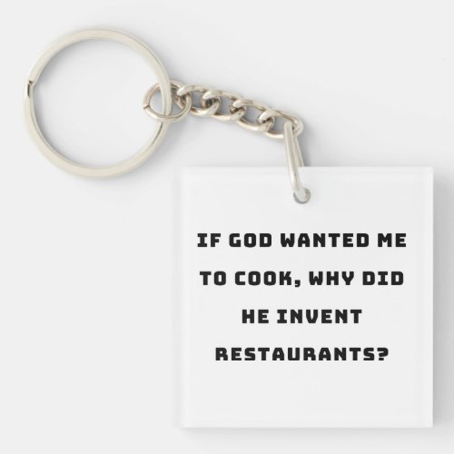 Funny Housewife Quote I Hate Cooking Funny Keychain