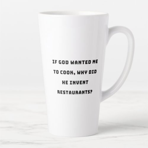 Funny Housewife Quote I Hate Cooking Funny Latte Mug