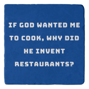Funny Housewife Quote, I Hate Cooking Funny Trivet