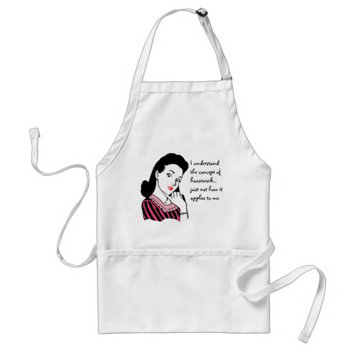 Funny Housework Concept Adult Apron