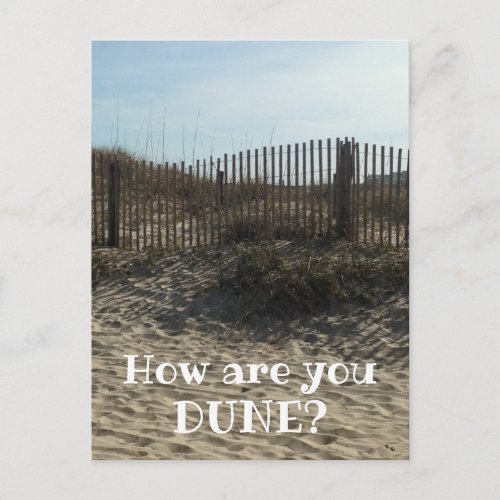 Funny How are You Dune Postcard