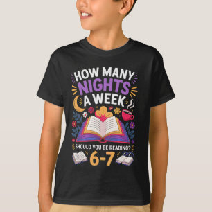 Funny How Many Nights A Week Should You Be Reading T-Shirt