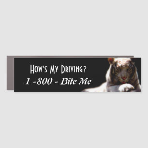 Funny How’s My Driving Bumper Sticker Car Magnet