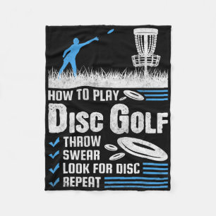 Funny How To Play Disc Golf Fleece Blanket