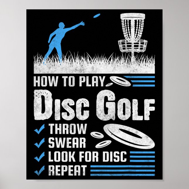 Funny How To Play Disc Golf  Poster (Front)