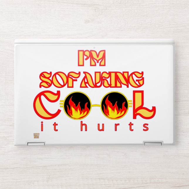 funny HP laptop skin   "SOFAKING COOL" (Front)