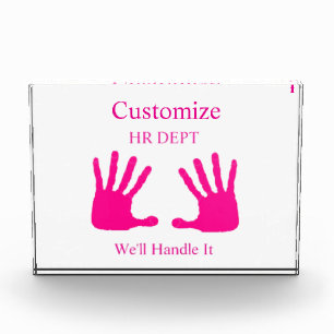 Funny HR Dept Humor Thunder_Cove Acrylic Award