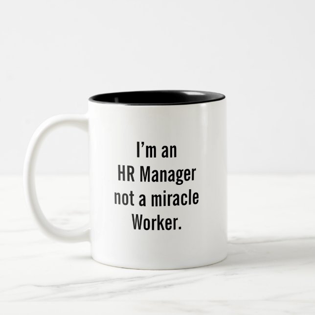 Funny HR Manager Two-Tone Coffee Mug (Left)