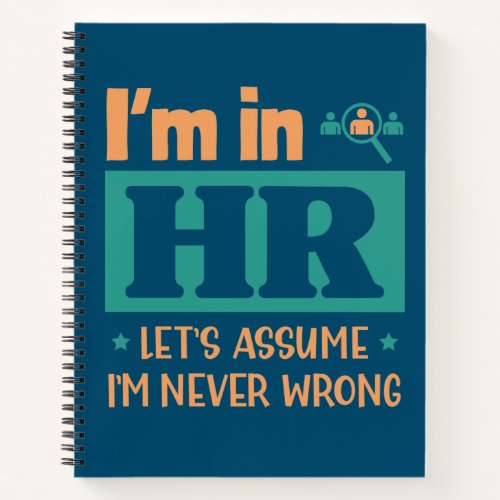 Funny HR Officer Gift  Human Resource Worker Gift Notebook