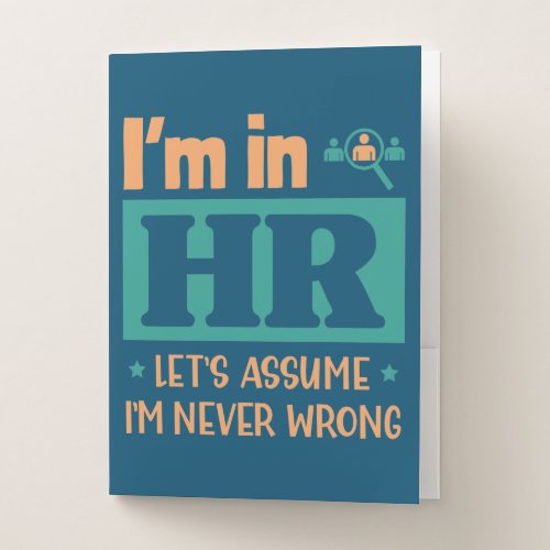 Funny HR Officer Gift  Human Resource Worker Gift Pocket Folder