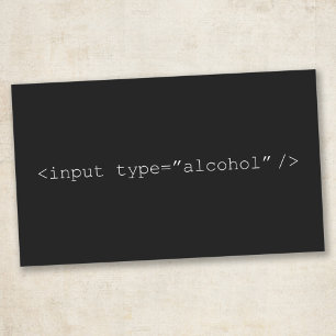 Funny HTML Input Alcohol - Programmer Humor Rectangular Sticker