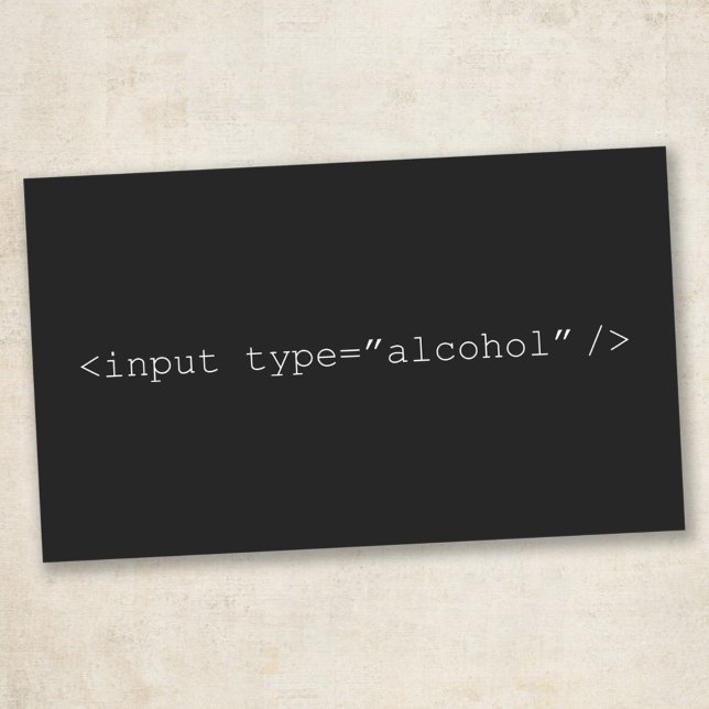 Funny HTML Input Alcohol - Programmer Humor Rectangular Sticker (Creator Uploaded)