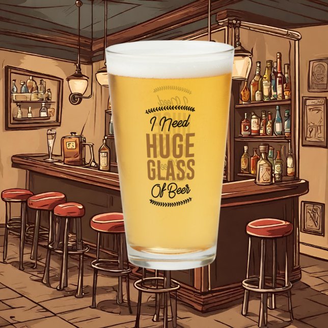 funny huge beer word art glass (Creator Uploaded)