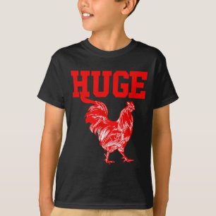 Funny Huge Mens Rooster Graphic T-Shirt