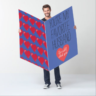 Funny Huge Valentines Day For Husband Purple Card