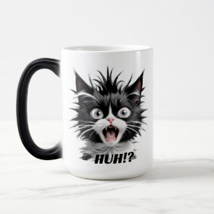 Funny Huh Cat Meme Quotes Cute Cat Coffee Mug