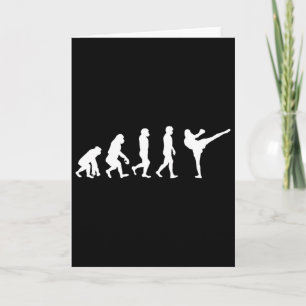 Funny Human Ape Gorilla Evolution Karate Boxing Ki Card