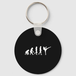 Funny Human Ape Gorilla Evolution Karate Boxing Ki Keychain