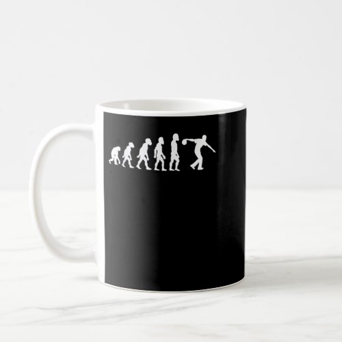 Funny Human Bowling Evolution Pin Ball Bowler Play Coffee Mug