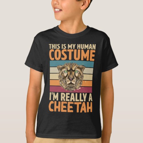 Funny Human Costume Cheetah Lover T_Shirt