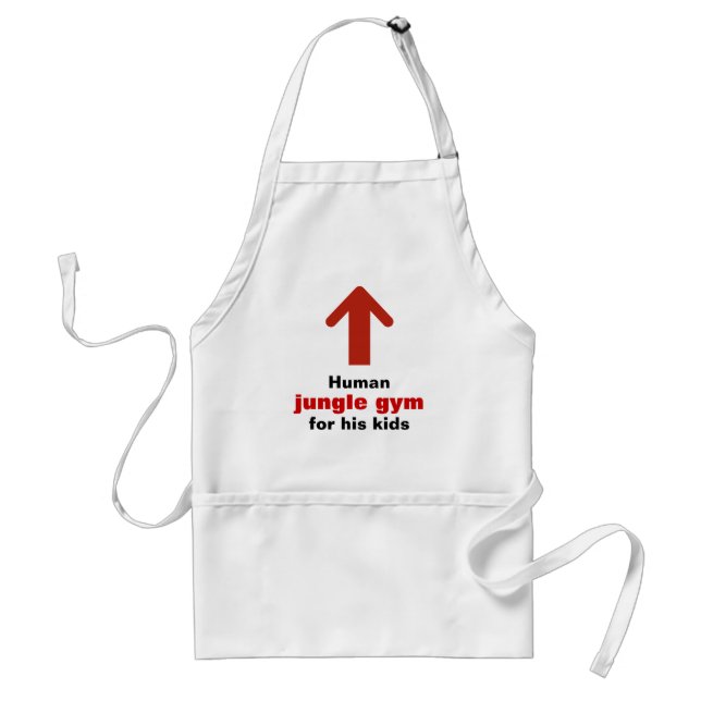 Funny Human Jungle Gym Adult Apron (Front)