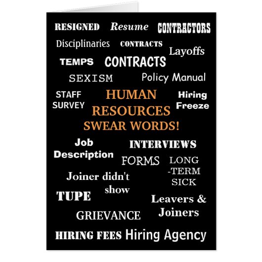 Funny Human Resources Annoying HR Birthday Cards (Front)