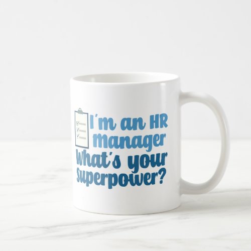 Funny Human Resources Manager Superhero HR Coffee Mug