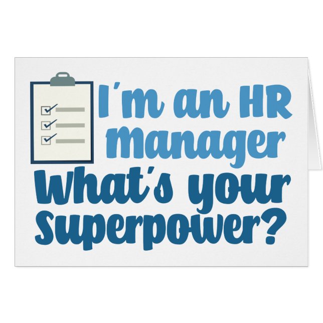 Funny Human Resources Superhero Card (Front Horizontal)