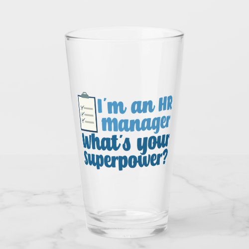 Funny Human Resources Superhero Glass