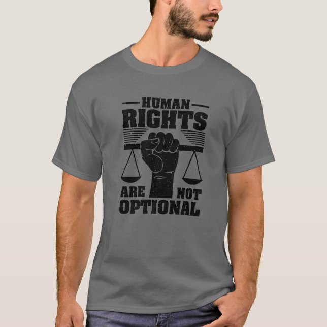 Funny Human Rights Gift Cool Justice Equality Free T-Shirt (Front)