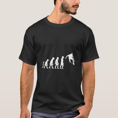Funny Human Skateboarding Evolution Skater Skatebo T_Shirt