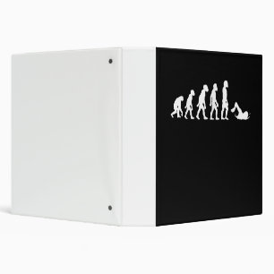 Funny Human Swimming Evolution Swimmer Swim Design 3 Ring Binder
