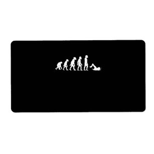 Funny Human Swimming Evolution Swimmer Swim Design Label
