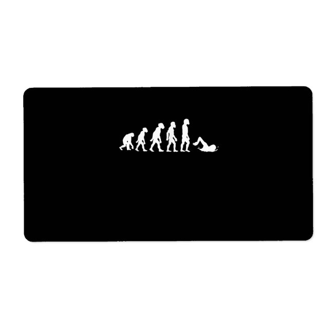 Funny Human Swimming Evolution Swimmer Swim Design Label (Front)