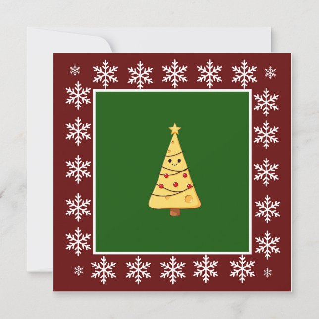 Funny Humor Cartoon Cheese Merry Christmas  Holiday Card (Front)