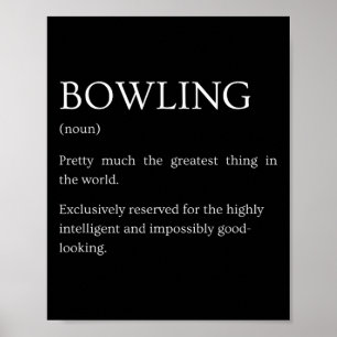 Funny Humor Definitions Apparel Gifts Bowling Defi Poster