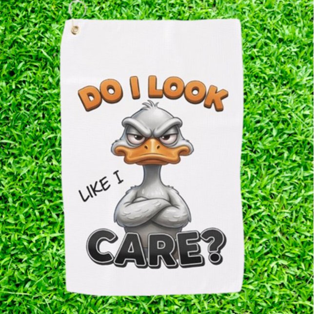 FUNNY humor DUCK  Golf Towel (Funny Golf Duck Unisex Golfer Gift)