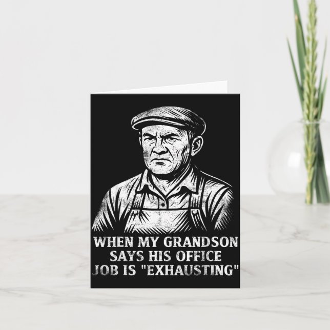 Funny Humor Grandpa Gift Father's Day Grandfather  Card (Front)