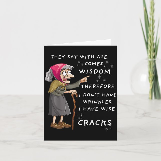 Funny Humor Halloween I Don't Have Wrinkles  Card (Front)