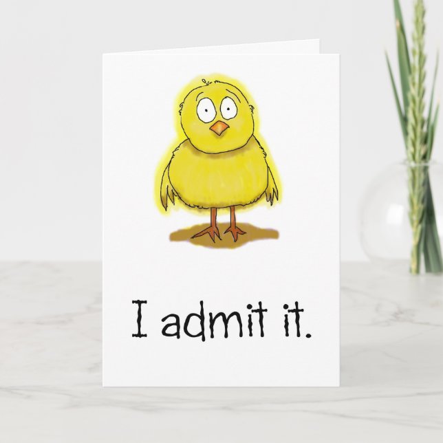 Funny Humor Happy Valentine's Day Chick Card (Front)