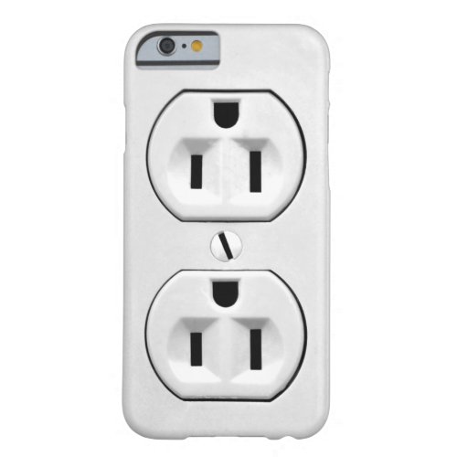 Funny Humor Joke Electrical Outlet Custom Barely There iPhone 6 Case