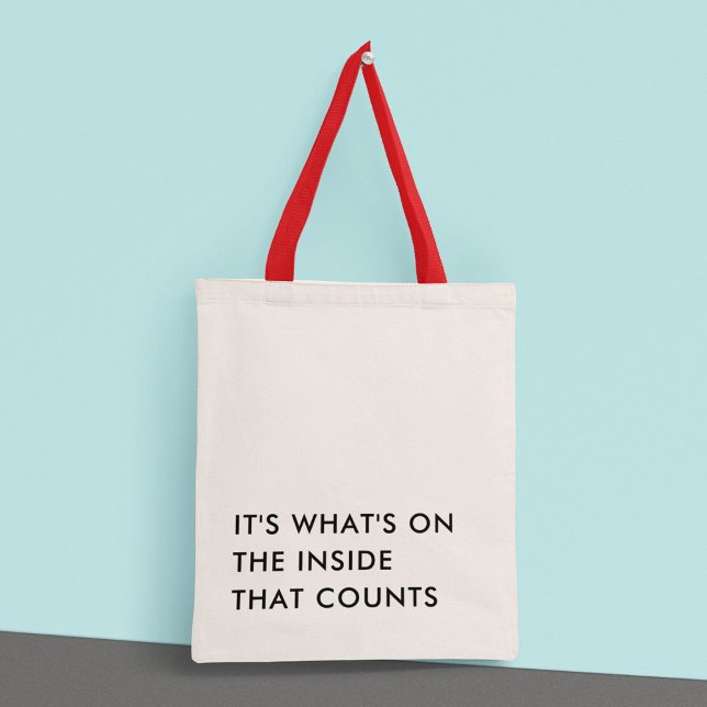 Funny Humor Minimalist Modern Typography Tote Bag (Creator Uploaded)