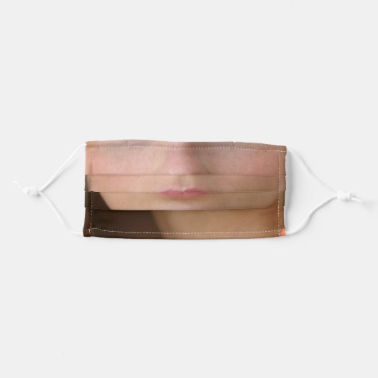 funny humor natural beauty woman lips adult cloth face mask (Front, Folded)