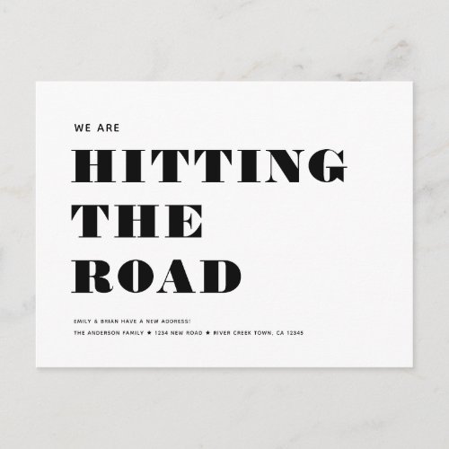 Funny Humor New Address Simple Minimalist Moving A Announcement Postcard