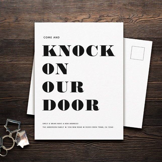 Funny Humor New Address Simple Minimalist Moving Announcement Postcard (Creator Uploaded)