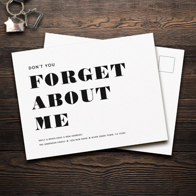 Funny Humor New Address Simple Minimalist Moving Announcement Postcard (Creator Uploaded)