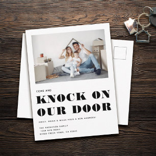Funny Humor New Address Simple Photo Moving Announcement Postcard