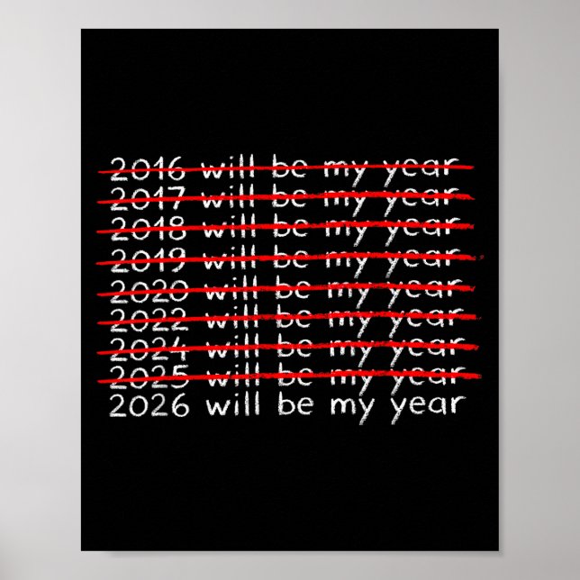 Funny Humor New Year Quote Men Women 2026 Will Be  Poster (Front)
