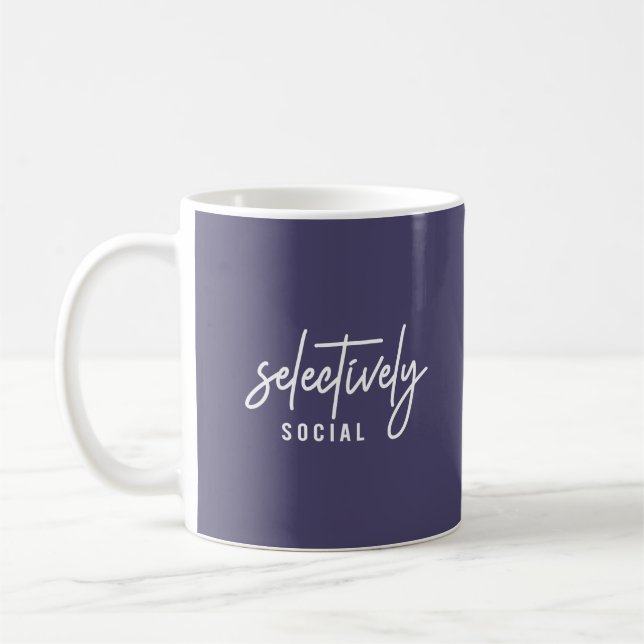 Funny Humor Quote Script Typography Coffee Mug (Left)